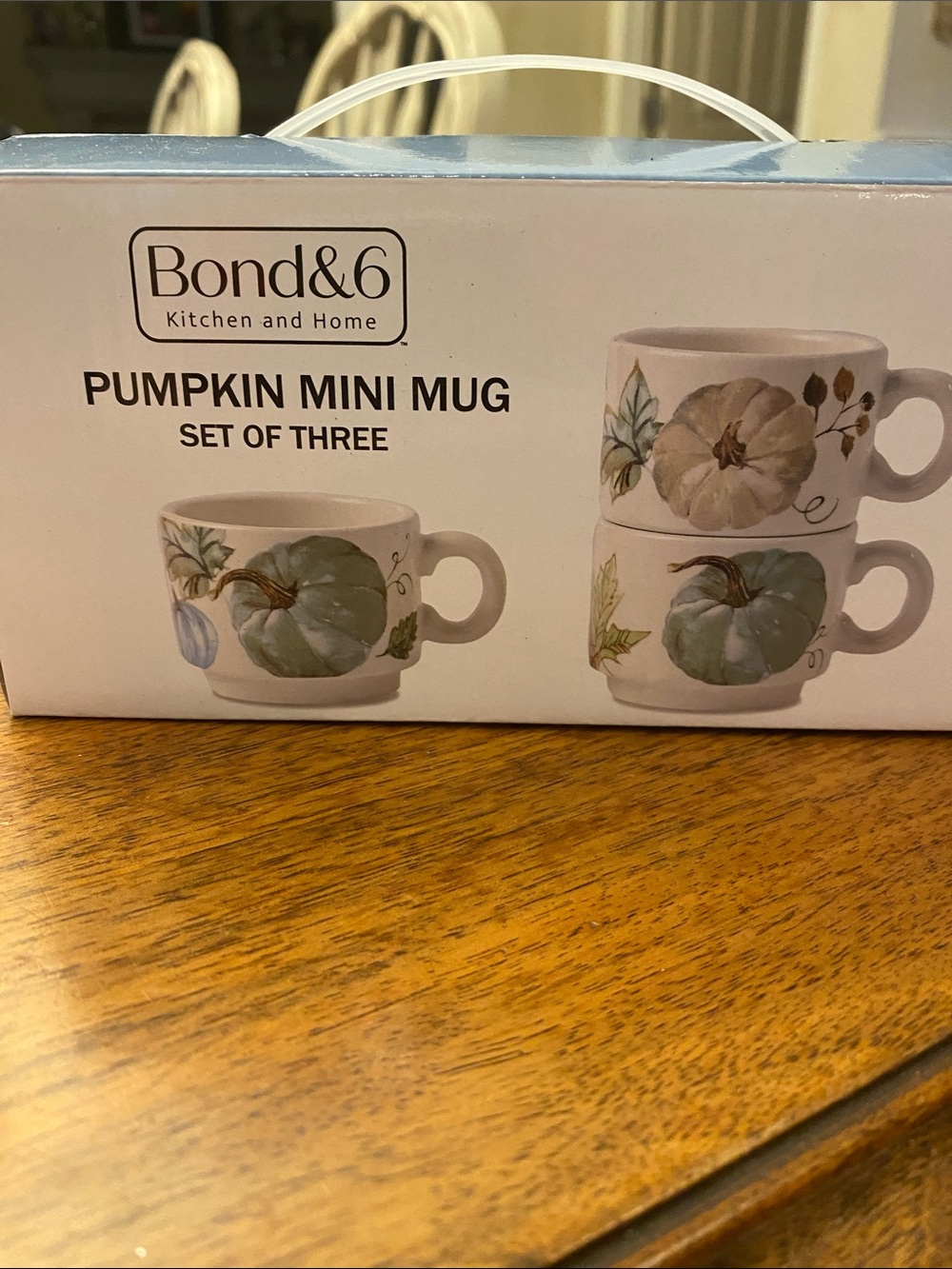 BOND&6 Pumpkin Mini Mug Set NIB